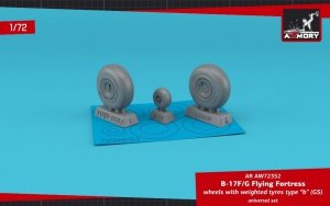 Armory Models AW72352 B-17F/G Flying Fortress wheels w/ weighted tyres type “b” (GS) 1/72