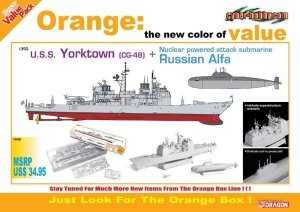 Cyber Hobby 1048 USS Yorktown CG-48 & Russian Alfa Class 1/350