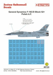 Techmod 48124 F-16 C/D Numbers 1/48