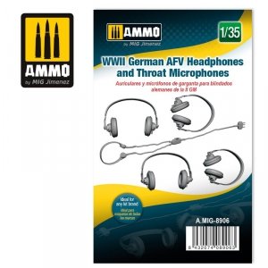Ammo of Mig 8906 WWII German AFV Headphones and Throat Microphones 1/35