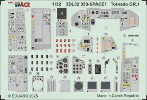 Eduard 3DL32038 Tornado GR.1 SPACE for ITALERI (3D Decals) 1/32