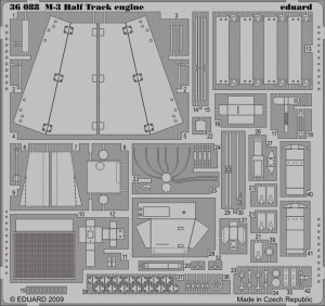 Eduard 36088 M-3 Half Track engine 1/35 Dragon