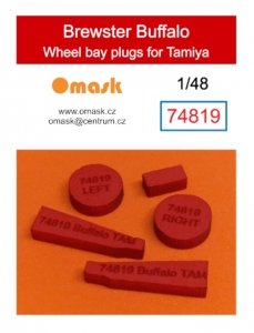 Omask 74819 Brewster Buffalo wheel bay plugs (for Tamiya) 1/48