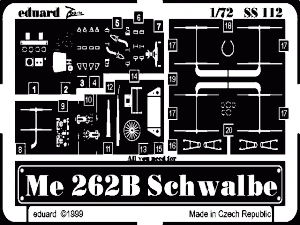Eduard SS112 Me 262B Schwalbe 1/72 REVELL