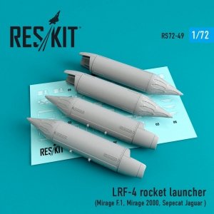 RESKIT RS72-0049 LRF-4 ROCKET LAUNCHERS (4 PCS) 1/72