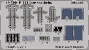 Eduard 49500 F-111 late seatbelts 1/48 Hobby Boss