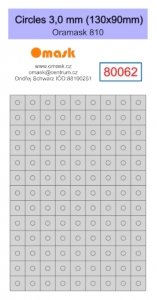 Omask 80062 Circles 3,0 mm (130x90mm) Oramask foil