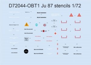 Eduard D72044 Ju 87 stencils 1/72