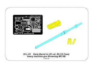 Aber 35L-091 Early barrel to U.S. cal .50 (12,7mm) heavy machine gun Browning M2 HB 1/35