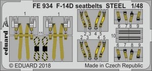 Eduard FE934 F-14D seatbelts - Steel 1/48