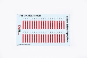 Eduard 3DL48052 Remove Before Flight (black) SPACE 1/48