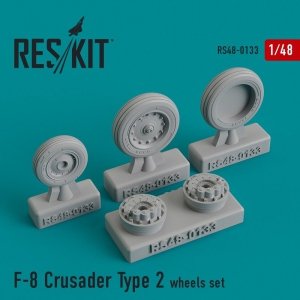 RESKIT RS48-0133 F-8 Crusader Type 2 wheels set 1/48