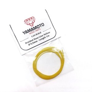 Yamamoto YMPTUN89 Braided Hose Line Yellow 0,3mm 1m  1/24