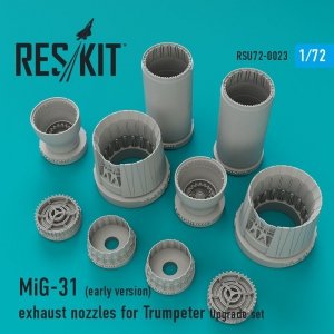 RESKIT RSU72-0023 MiG-31 (early version) exhaust nozzles for Trumpeter 1/72