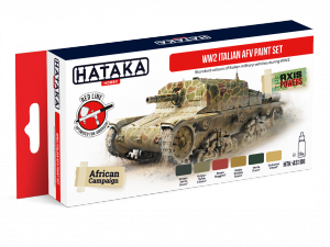 Hataka Hobby HTK-AS106 WW2 Italian AFV paint set (6x17ml)