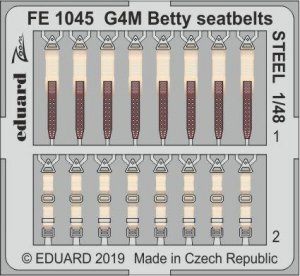 Eduard FE1045 G4M Betty seatbelts STEEL 1/48 TAMIYA