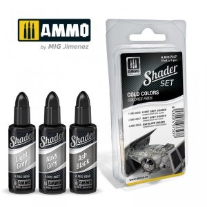 Ammo of Mig 7327 SHADER Set Cold Colors 3x10ml