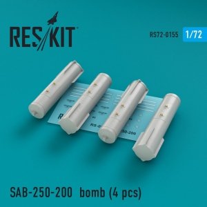 RESKIT RS72-0155 SAB-250-200 BOMBS (4 PCS) 1/72