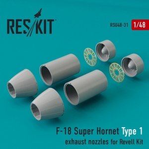 RESKIT RSU48-0031 F-18 Super Hornet Type 1 exhaust nozzles for Revell kit  1/48