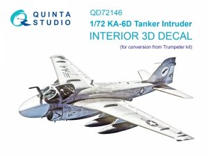 Quinta Studio QD72146 KA-6D Intruder 3D-Printed coloured Interior on decal paper (conversion from Trumpeter) 1/72
