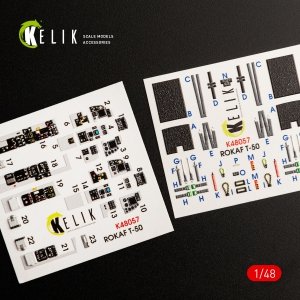 KELIK K48057 T-50 ROKAF INTERIOR 3D DECALS FOR ACADEMY KIT 1/48