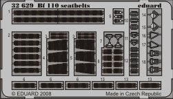 Eduard 32629 Bf 110 seatbelts 1/32 Dragon