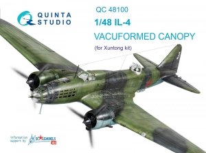 Quinta Studio QC48100 IL-4 vacuformed clear canopy (for Xuntong kit) 1/48
