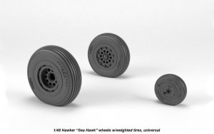 Armory Models AW48415 Hawker Sea Hawk wheels w/ weighted tires 1/48