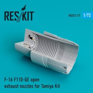 RESKIT RSU72-0077 F-16 F110-GE open exhaust nozzles for Tamiya 1/72