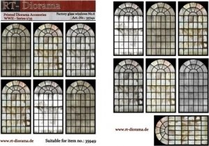 RT-Diorama 35742 Printed Accessories: Factory glass windows No.6 1/35