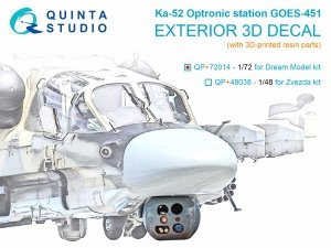Quinta Studio QP+72014 Ka-52 Optronic station GOES-451 (Dream Model) (with 3D-printed resin parts) 1/72