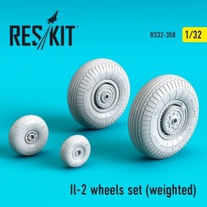 RESKIT RS32-0358 IL-2 WHEELS SET (WEIGHTED) 1/32