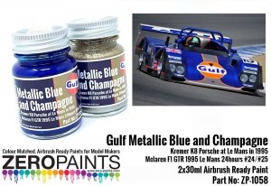 Zero Paints ZP-1058 Gulf Metallic Blue and Champagne Paint Set 2x30ml