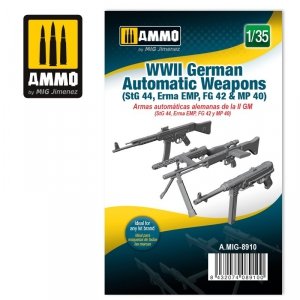 Ammo of Mig 8910 WWII German Automatic Weapons (StG 44, Erma EMP, FG 42 & MP 40) 1/35