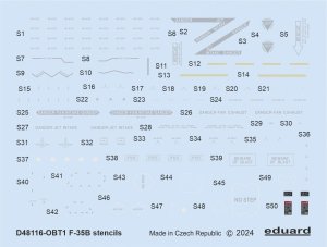 Eduard D48116 F-35B stencils 1/48