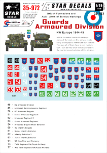 Star Decals 35-972 British Guards Armoured Division 1/35