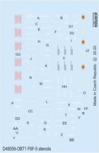 Eduard D48059 F6F-5 stencils 1/48 EDUARD