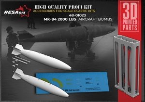 RESArm 48-01023 MK 84 - American aerial bomb(WITH DECAL) (3D resin printing) 1/48
