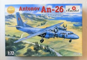A-Model 72118 Antonov AN-26 Late Version Russian Military Cargo Plane 1:72