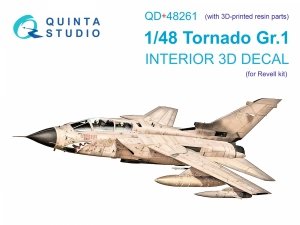 Quinta Studio QD+48261 Tornado GR.1 3D-Printed & coloured Interior on decal paper (Revell) (with 3D-printed resin parts) 1/48