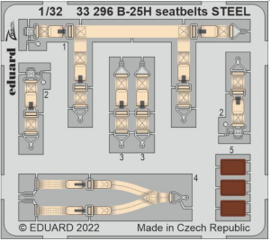 Eduard 33296 B-25H seatbelts HKM 1/32