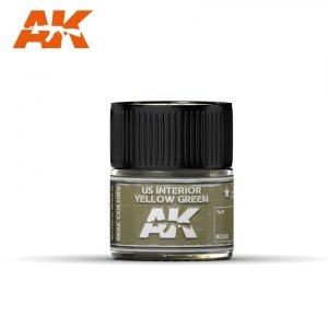 AK Interactive RC262 US INTERIOR YELLOW GREEN 10ML