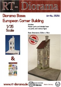 RT-Diorama 35254 Diorama-Base: European Corner Building 1/35