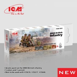 ICM 3054 Acrylic paints set for WWII British infantry 12 ml х 6 