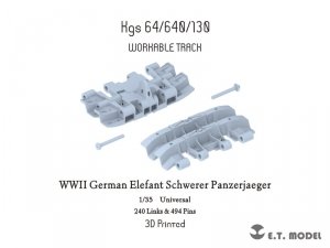 E.T. Model P35-009 WWII German Elefant Schwerer Panzerjaeger Workable Track (3D Printed) 1/35