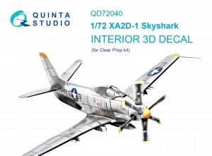 Quinta Studio QD72040 XA2D-1 3D-Printed & coloured Interior on decal paper (Clear Prop) 1/72