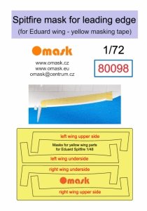 Omask 80098 Spitfire mask for leading edge (for Eduard)(Yellow masking tape) 1/72