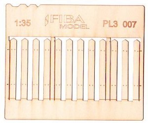 Model scene PL3-007 Wooden fence type 7 / Drewniany płot 1/35