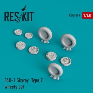 RESKIT RS48-0199 F4D-1 Skyray  Type 2 wheels set 1/48