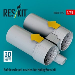 RESKIT RSU48-0596 Rafale exhaust nozzles for HobbyBoss kit (3D Printed) (1/48)